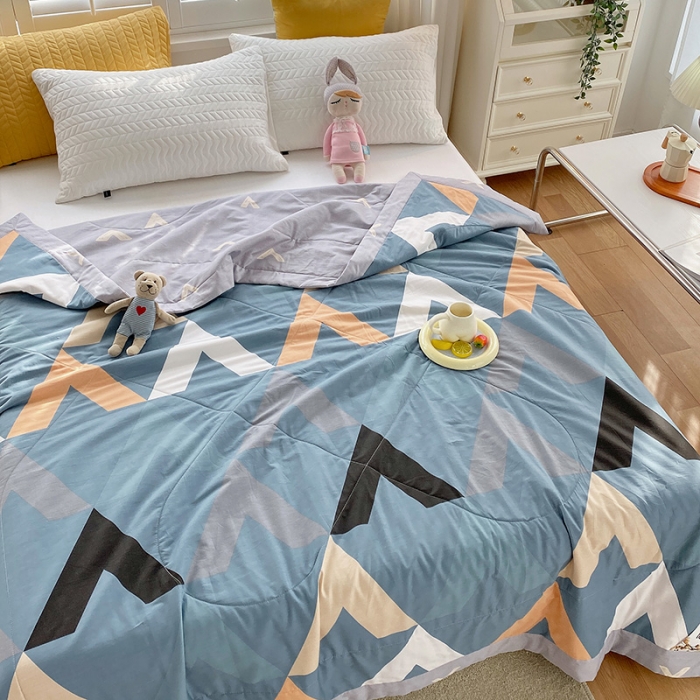 91家纺网 家纺一手货源 找家纺 眠优居 2023新款全棉棉花印花夏被 安道尔