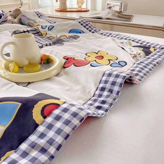 91家纺网 家纺一手货源 找家纺 眠优居 2023新款全棉棉花印花夏被 百变恐龙