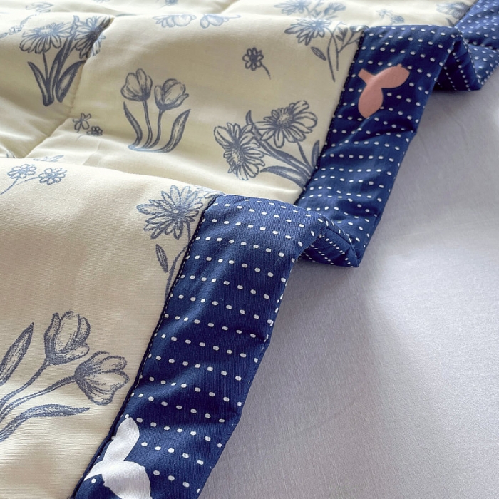 91家纺网 家纺一手货源 找家纺 眠优居 2023新款全棉棉花印花夏被 北欧之春