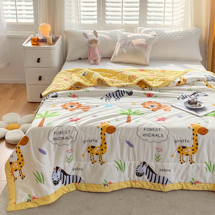 91家纺网 家纺一手货源 找家纺 眠优居 2023新款全棉棉花印花夏被 欢乐谷