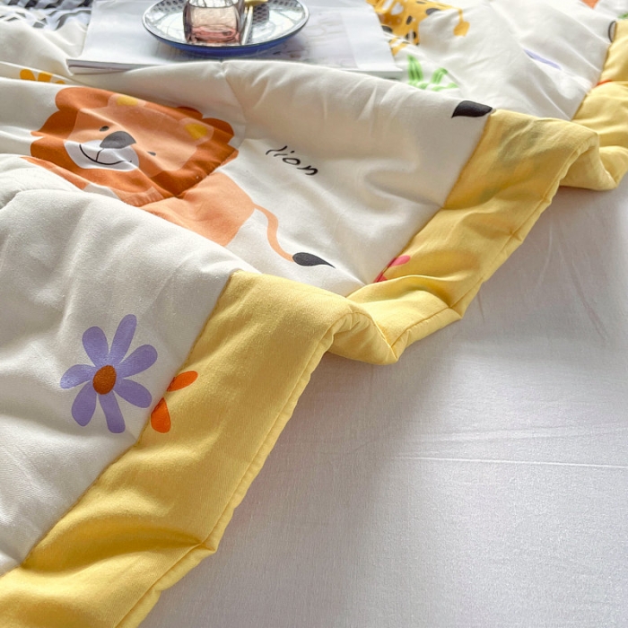 91家纺网 家纺一手货源 找家纺 眠优居 2023新款全棉棉花印花夏被 欢乐谷