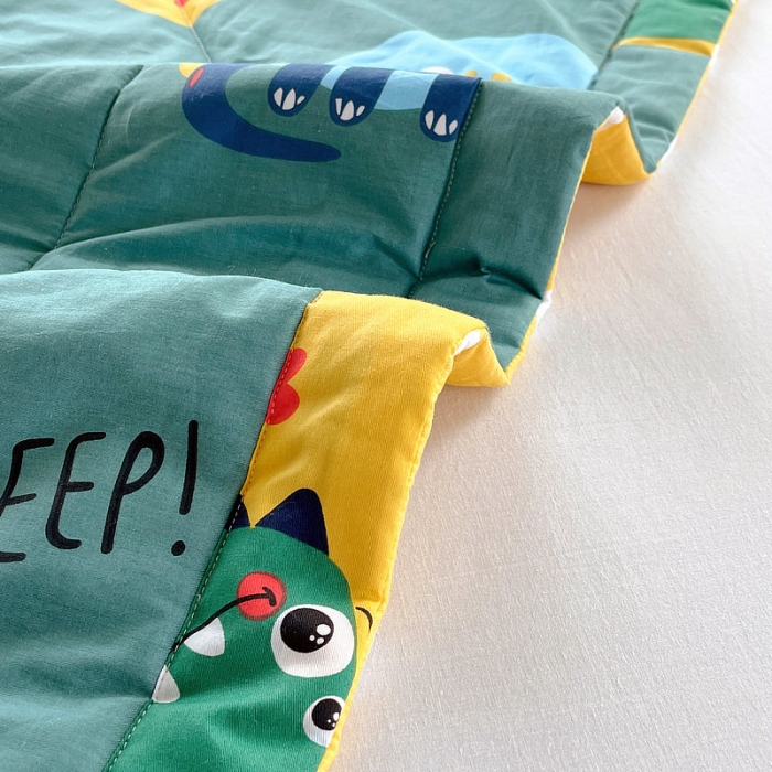 91家纺网 家纺一手货源 找家纺 眠优居 2023新款全棉棉花印花夏被 恐龙家族