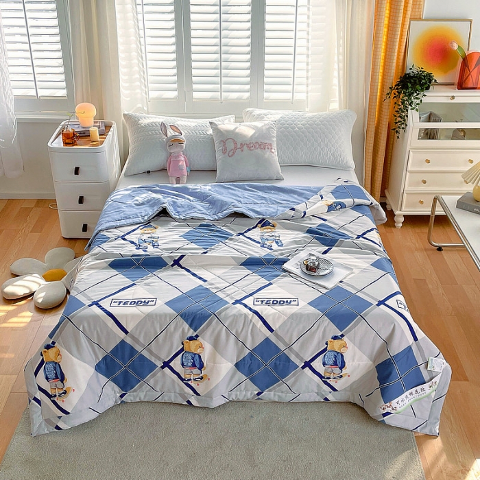 91家纺网 家纺一手货源 找家纺 眠优居 2023新款全棉棉花印花夏被 酷盖