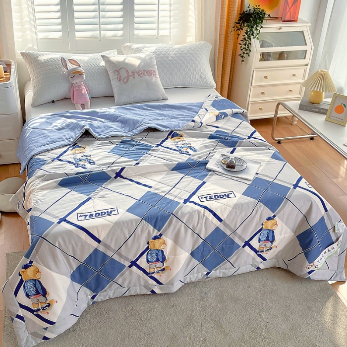 91家纺网 家纺一手货源 找家纺 眠优居 2023新款全棉棉花印花夏被 酷盖