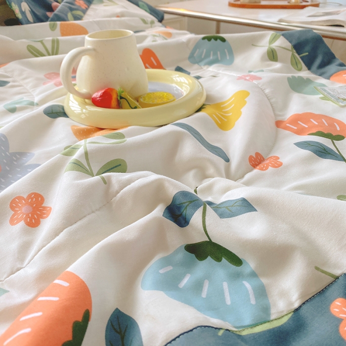 91家纺网 家纺一手货源 找家纺 眠优居 2023新款全棉棉花印花夏被 落落繁花