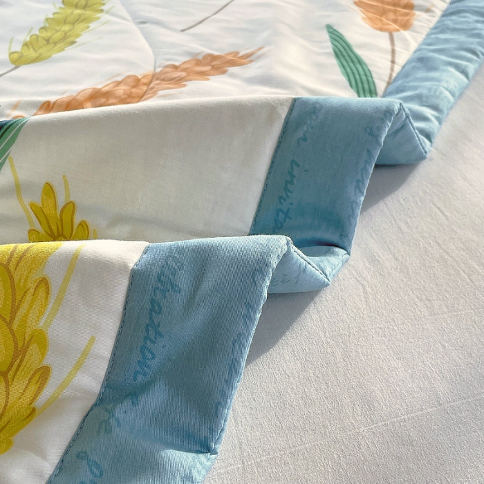 91家纺网 家纺一手货源 找家纺 眠优居 2023新款全棉棉花印花夏被 麦香米