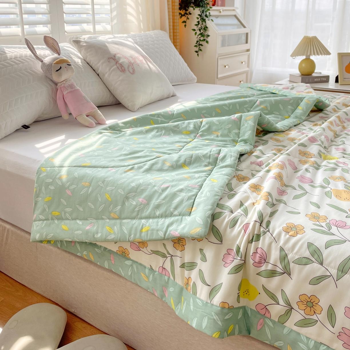 91家纺网 家纺一手货源 找家纺 眠优居 2023新款全棉棉花印花夏被 梦游仙境