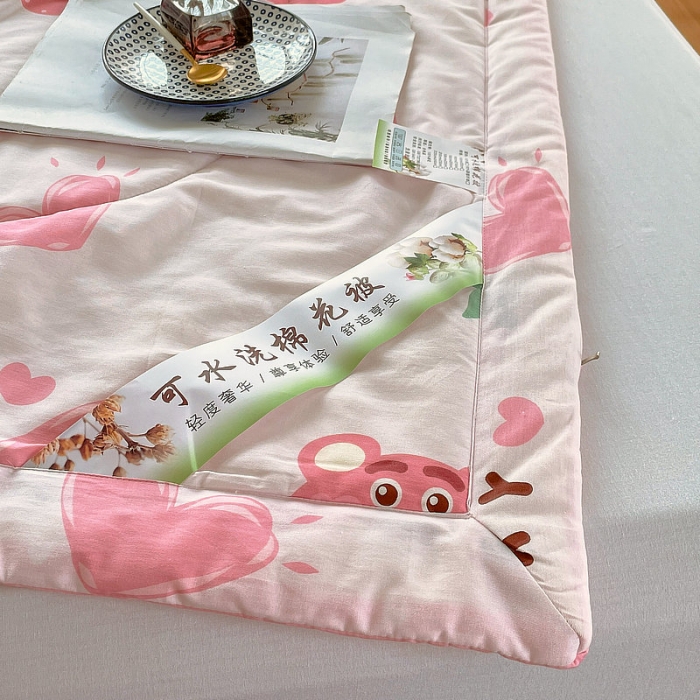 91家纺网 家纺一手货源 找家纺 眠优居 2023新款全棉棉花印花夏被 甜心乐园