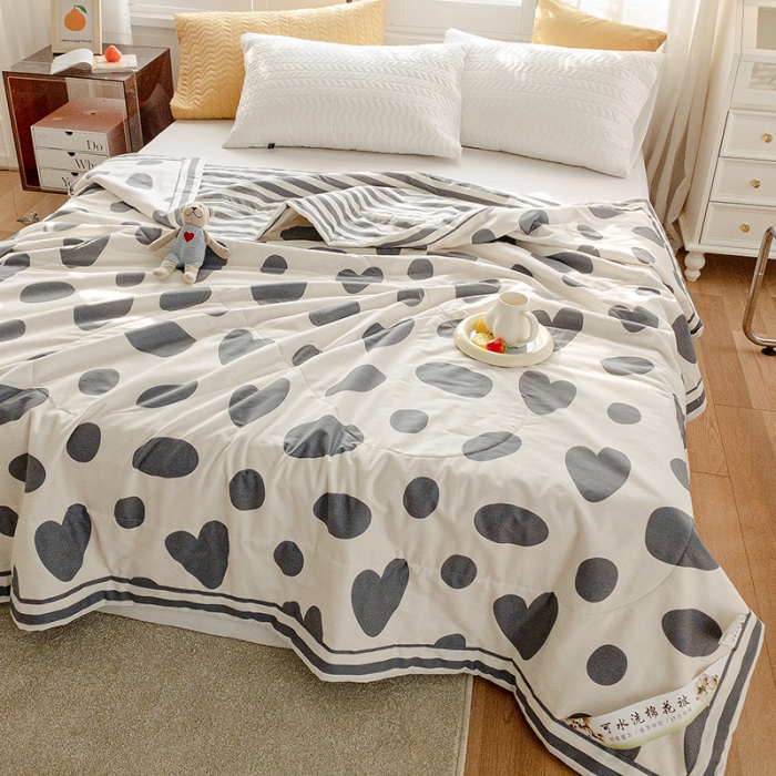 91家纺网 家纺一手货源 找家纺 眠优居 2023新款全棉棉花印花夏被 优雅生活