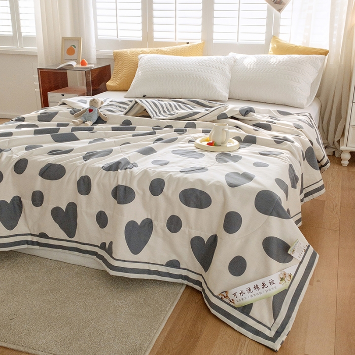 91家纺网 家纺一手货源 找家纺 眠优居 2023新款全棉棉花印花夏被 优雅生活