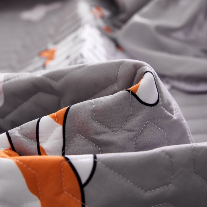 91家纺网 家纺一手货源 找家纺 202直播新款亲肤水洗棉夹棉防水床笠床垫床罩保护罩 快乐猫