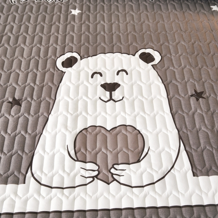 91家纺网 家纺一手货源 找家纺 202直播新款亲肤水洗棉夹棉防水床笠床垫床罩保护罩 熊出没