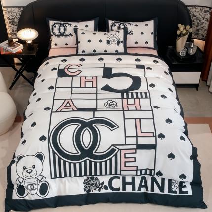 91家纺网 家纺一手货源 找家纺 色鬼布艺 2023新款13376纯棉潮牌四件套