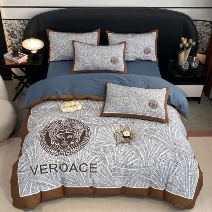 91家纺网 家纺一手货源 找家纺 色鬼布艺 2023新款13376纯棉潮牌四件套