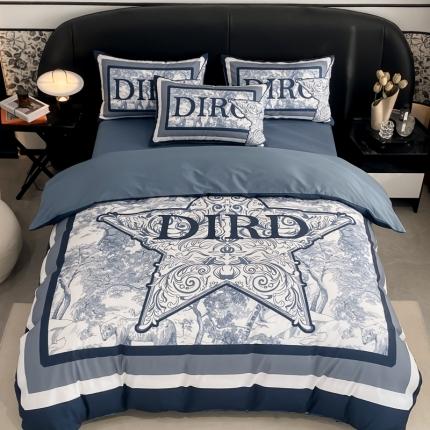 91家纺网 家纺一手货源 找家纺 色鬼布艺 2023新款13376纯棉潮牌四件套