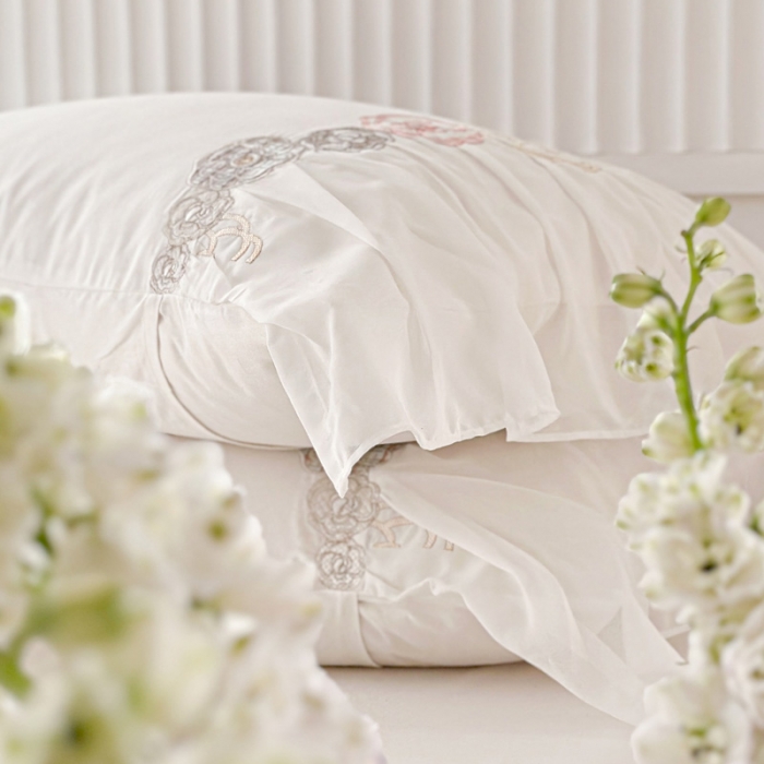 91家纺网 家纺一手货源 找家纺 亲亲公主 2025新款全棉蕾丝公主风四件套-芊芊公主 白色