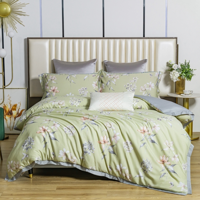 91家纺网 家纺一手货源 找家纺 氧家 2025新款60s莱塞尔天丝四件套 安东尼