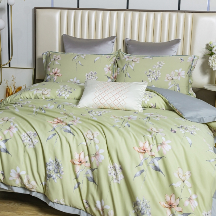 91家纺网 家纺一手货源 找家纺 氧家 2025新款60s莱塞尔天丝四件套 安东尼