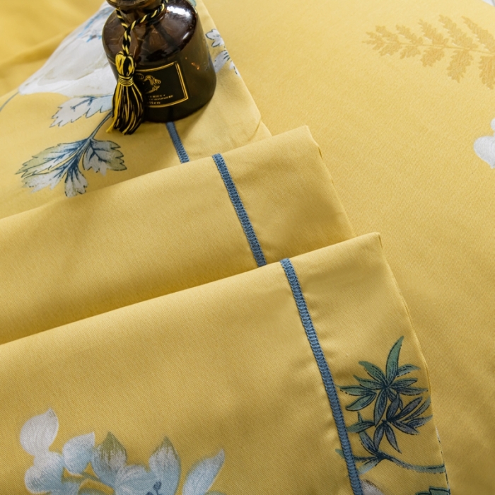 91家纺网 家纺一手货源 找家纺 氧家 2025新款60s莱塞尔天丝四件套 简白