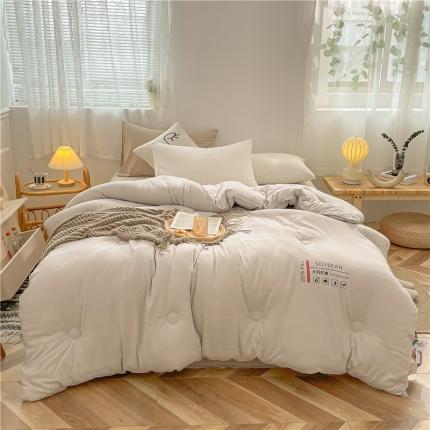 91家纺网 家纺一手货源 找家纺 （总）眠优居 2023新款60磨毛缎纹大豆纤维被春秋冬被