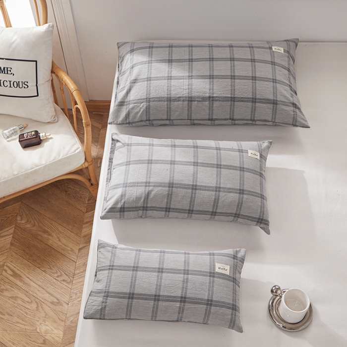 91家纺网 家纺一手货源 找家纺 （总）眠优居 全棉色织水洗棉日系枕套【口袋枕】