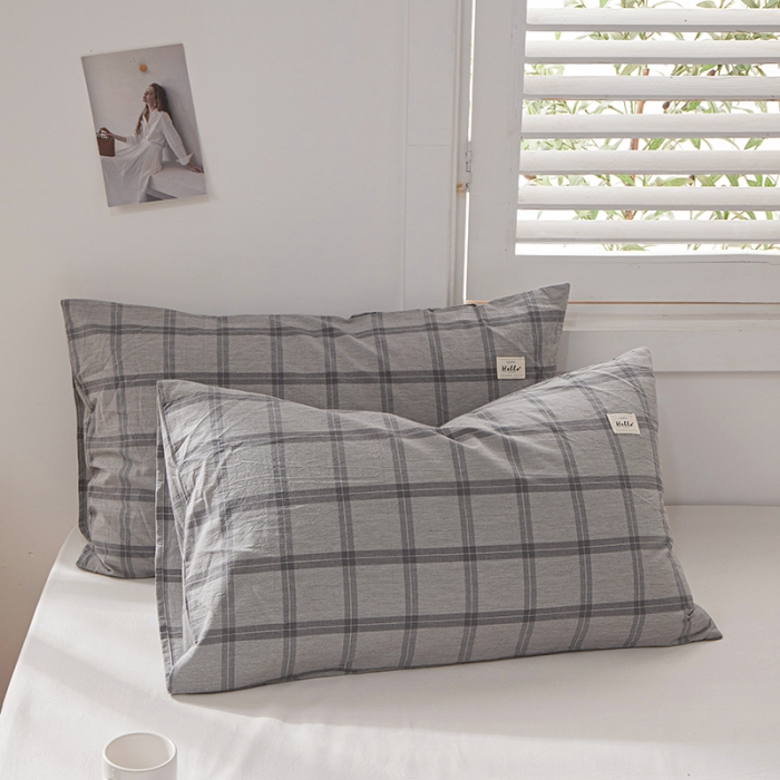 91家纺网 家纺一手货源 找家纺 （总）眠优居 全棉色织水洗棉日系枕套【口袋枕】