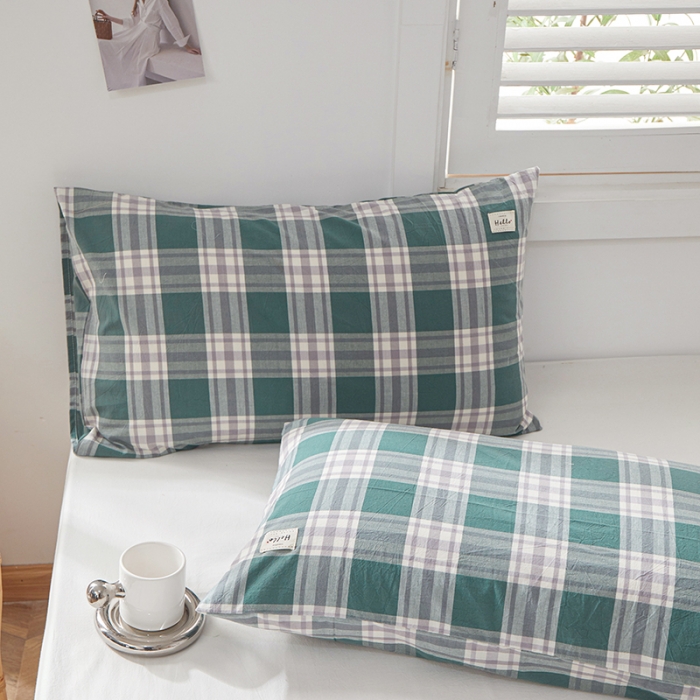 91家纺网 家纺一手货源 找家纺 眠优居 全棉色织水洗棉日系枕套【口袋枕】 米亚 (日系枕)