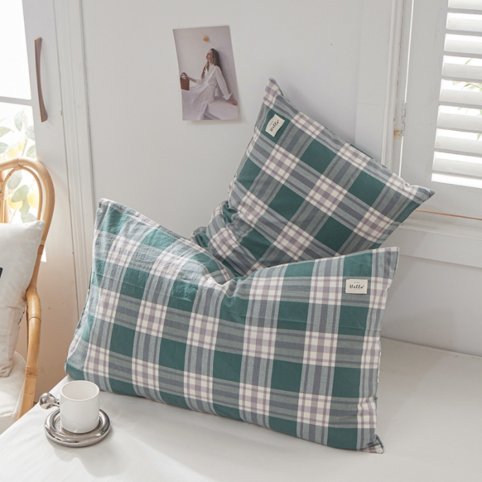 91家纺网 家纺一手货源 找家纺 眠优居 全棉色织水洗棉日系枕套【口袋枕】 米亚 (日系枕)