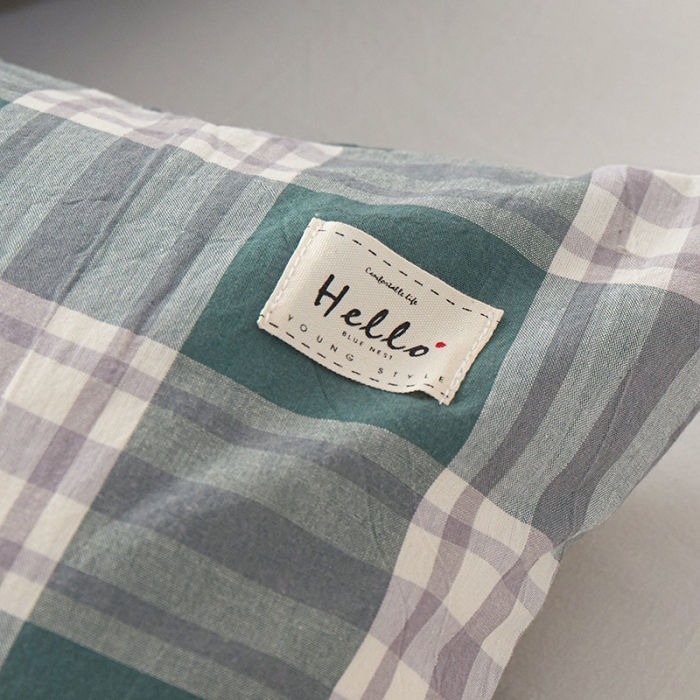 91家纺网 家纺一手货源 找家纺 眠优居 全棉色织水洗棉日系枕套【口袋枕】 米亚 (日系枕)