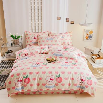 91家纺网 家纺一手货源 找家纺 （总）名优家纺 2023新款13070全棉印花系列床笠套件