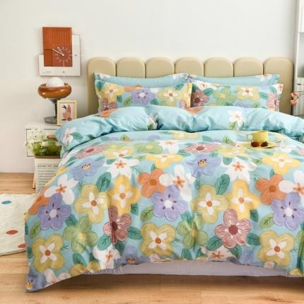 91家纺网 家纺一手货源 找家纺 （总）名优家纺 2023新款13070全棉印花系列床笠套件