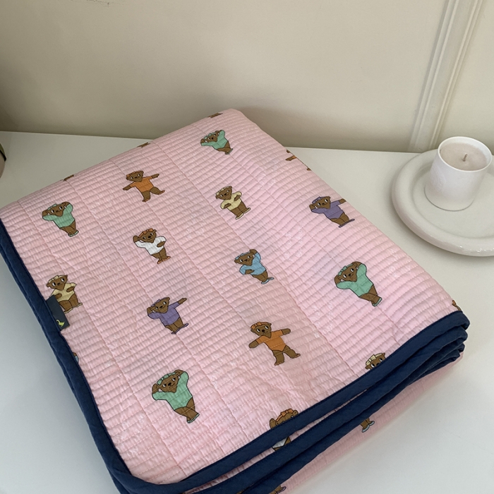 91家纺网 家纺一手货源 找家纺 （总）汇庭 2023新款卡通印花单品床盖系列-实拍