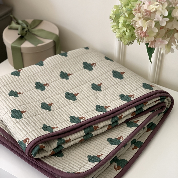 91家纺网 家纺一手货源 找家纺 汇庭 2023新款卡通印花单品床盖系列-实拍 哈伯