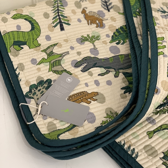 91家纺网 家纺一手货源 找家纺 汇庭 2023新款卡通印花单品床盖系列-实拍 恐龙森林