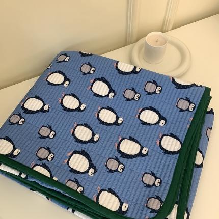 汇庭 2023新款卡通印花单品床盖系列-实拍 小企鹅