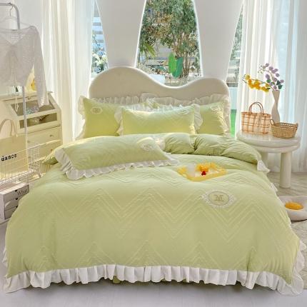 91家纺网 家纺一手货源 找家纺 （总）韩约 2023新款 泡泡纱色织提花四件套