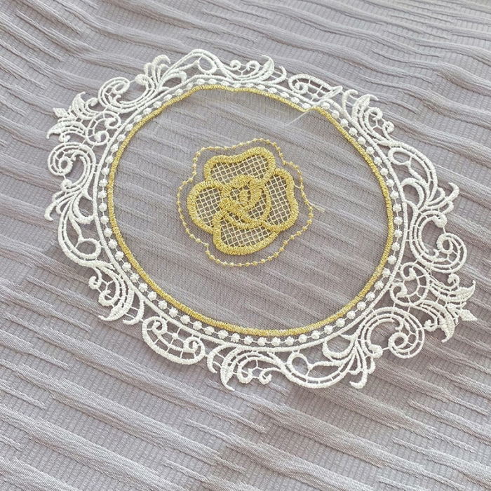 91家纺网 家纺一手货源 找家纺 韩约 2023新款 韩约泡泡纱仙叶系列四件套 仙叶花边款（绅士灰）