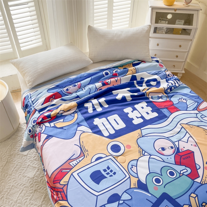 91家纺网 家纺一手货源 找家纺 璞素 2023新款 卡通夏被 手包款 永不加班