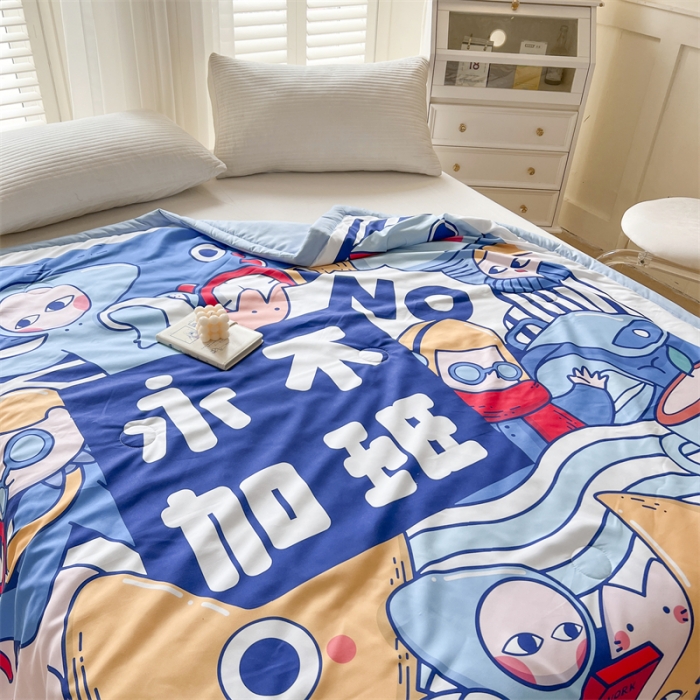 91家纺网 家纺一手货源 找家纺 璞素 2023新款 卡通夏被 手包款 永不加班