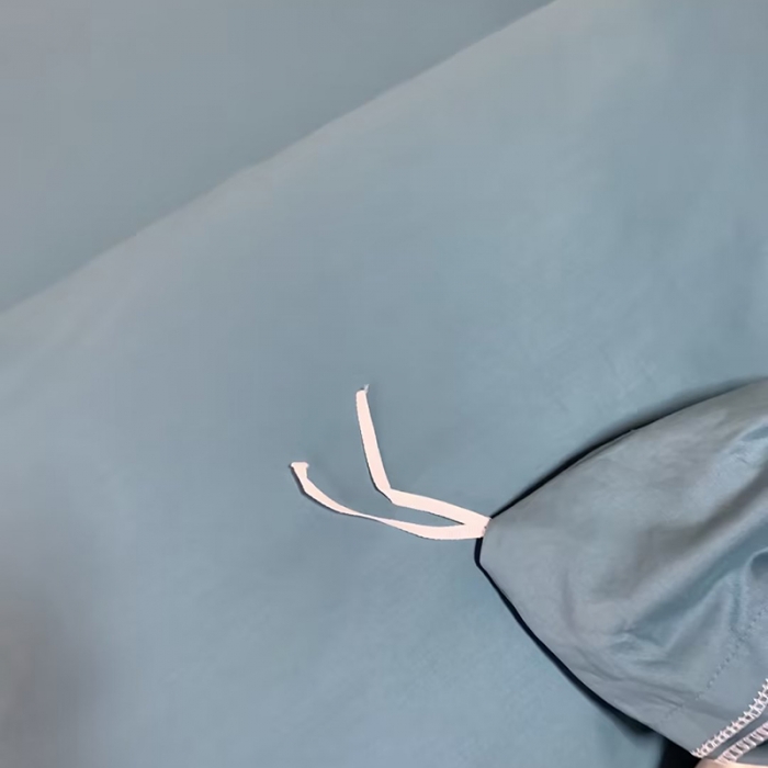 91家纺网 家纺一手货源 找家纺 U品汇2023款120支s长绒棉宽边刺绣花纯棉全棉四件套玛格丽特宝石蓝