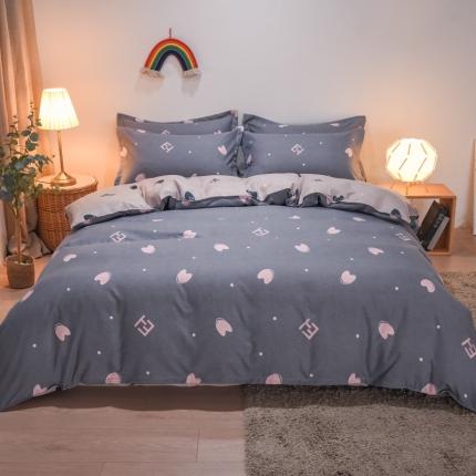 91家纺网 家纺一手货源 找家纺 （总）好亿来 2025新款植物羊绒加厚斜纹磨毛四件套