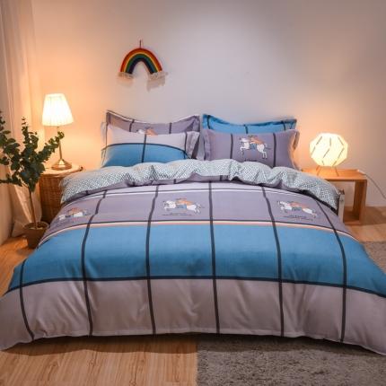 91家纺网 家纺一手货源 找家纺 （总）好亿来 2025新款植物羊绒加厚斜纹磨毛四件套