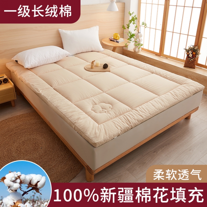 91家纺网 家纺一手货源 找家纺 100%新疆棉花全棉棉花床垫垫被软垫棉絮垫子床褥垫子学生单人垫被 贵族秋