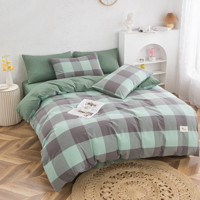 91家纺网 家纺一手货源 找家纺 （总）斯尔顿2025新款色织全棉水洗棉四件套