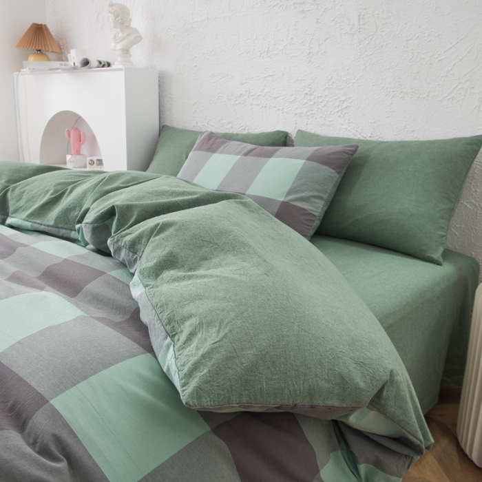 91家纺网 家纺一手货源 找家纺 （总）斯尔顿2025新款色织全棉水洗棉四件套