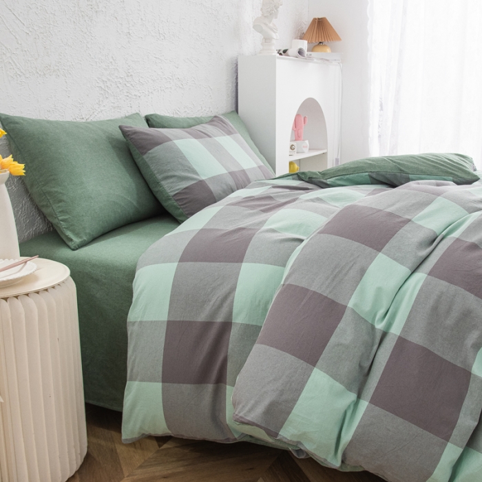 91家纺网 家纺一手货源 找家纺 （总）斯尔顿2025新款色织全棉水洗棉四件套