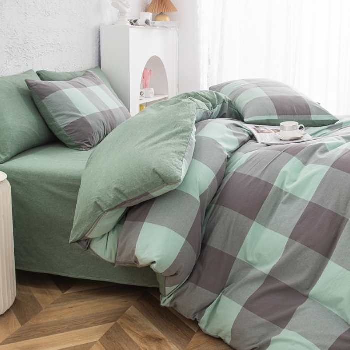 91家纺网 家纺一手货源 找家纺 （总）斯尔顿2025新款色织全棉水洗棉四件套