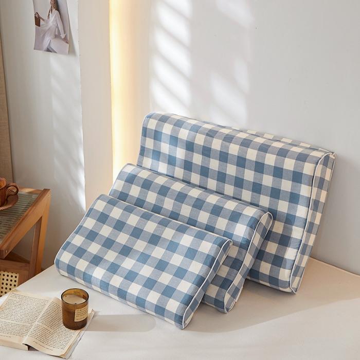 91家纺网 家纺一手货源 找家纺 2023全棉色织水洗棉乳胶枕套单人枕套学生宿舍枕套