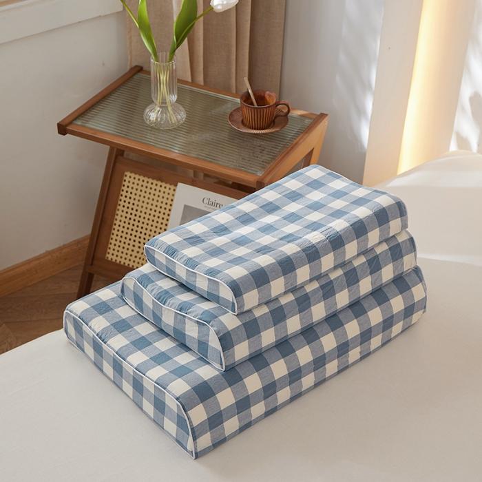 91家纺网 家纺一手货源 找家纺 2023全棉色织水洗棉乳胶枕套单人枕套学生宿舍枕套