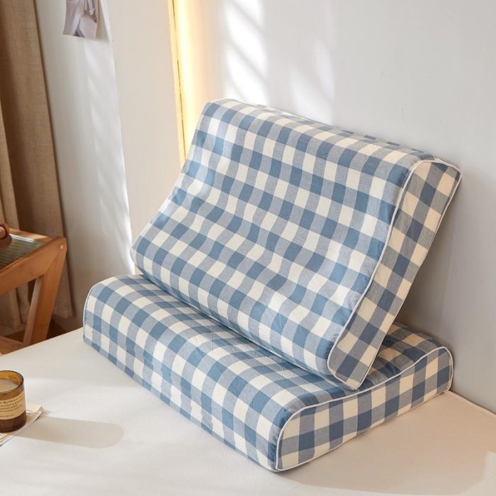 91家纺网 家纺一手货源 找家纺 2023全棉色织水洗棉乳胶枕套单人枕套学生宿舍枕套